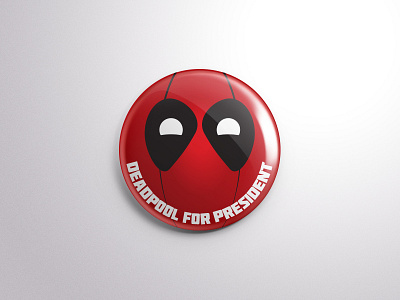 Deadpool Button button deadpool illustration president red sticker vector