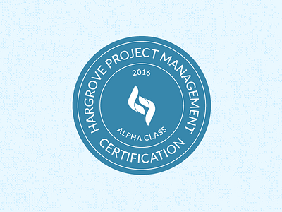 Hargrove Project Management Certification Badge badge circle engineering typography vector