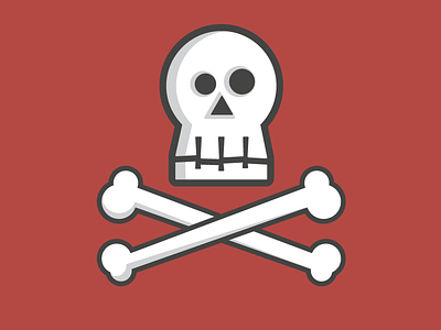 Skull & Cross Bones cross bones illustration pirate skull