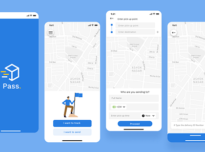 Pass - Parcel Delivery App app branding delivery