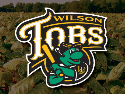 Wilson Tobs Primary baseball bat character grub worm icon logo ornate