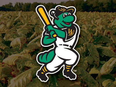 Wilson Tobs Secondary baseball bat character grub worm icon logo swing