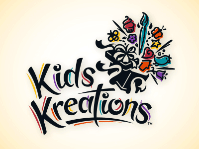Kids Kreations art calligraphy collage keepsake fundraiser kids open gift script