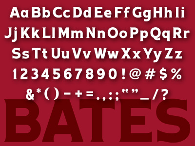 Bates Athletic Font athletic bates bobcats custom typography font serif sports branding