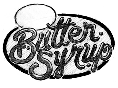 Butter Syrup Lettering WIP butter syrup custom font highlight lettering script typography