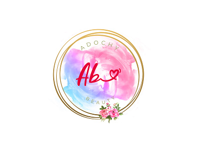 Feminine watercolor logo design | Signature logo | Handwritten