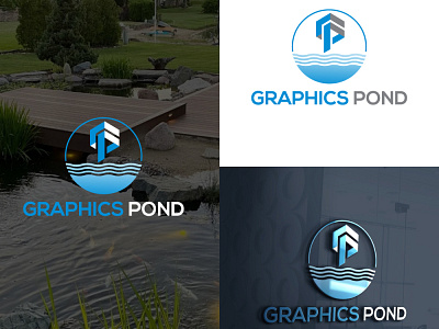 GRAPHICS POND LOGO brand identity branding design illustrator logo logo design logos logotype minimal minimalist logo vector