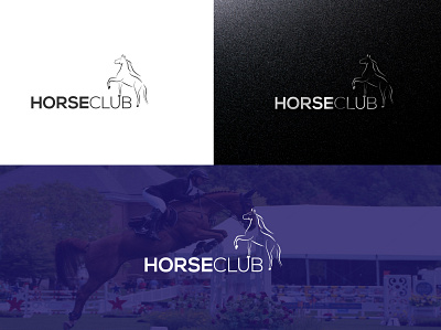 HORSE CLUB LOGO brand design brand identity illustration logo logo design logos logotype minimal minimalist minimalist logo