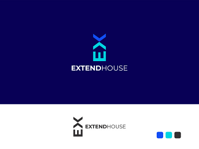 EXTENDHOUSE Logo brand identity branding branding design logo logo design logos logotype minimal minimalist minimalist logo modern