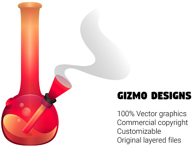 Gizmo Designs bong cannabis gizmo illustration gizmo mascot hemp marijuana weed