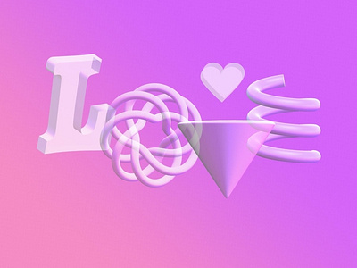 L❤️VE 3d lettering love spline splinetool