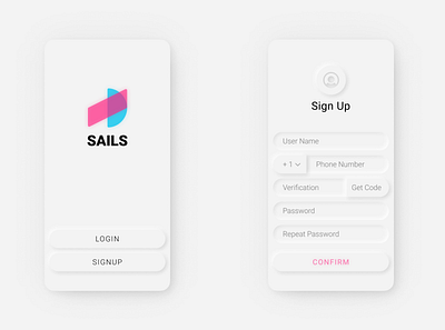 #01 Sign Up app dailyui design neumorphism ui