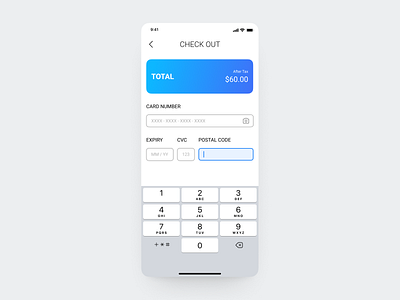 #02 Credit Card Check Out app dailyui design flat ui ux