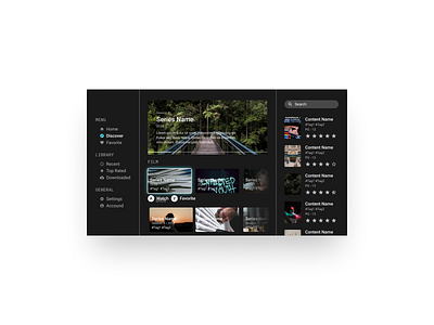 #025 TV App app dailyui design flat grid minimal ui ux