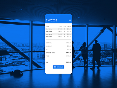 #046 Invoice app dailyui design flat minimal ui ux
