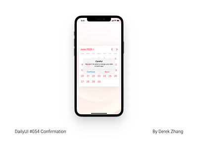 #054 Confirmation app dailyui design flat minimal ui ux