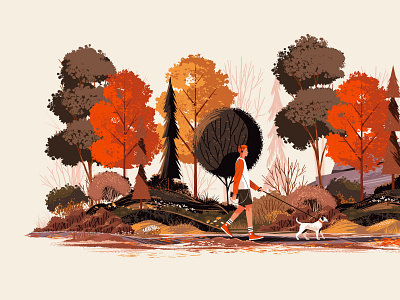 Cute Autumn / Fall Forest Clipart Gráfico por VR Digital Design · Creative  Fabrica
