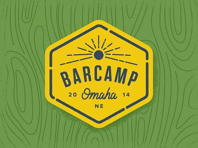 Barcamp Omaha 2014 Logo badge barcamp logo omaha sign wood