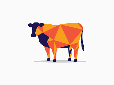 Big Omaha Cow big omaha conference cow geometric logo midwest omaha