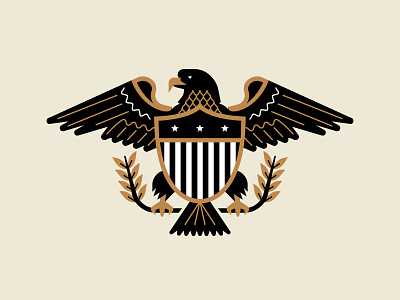 Eagle Crest badge crest eagle flag wings