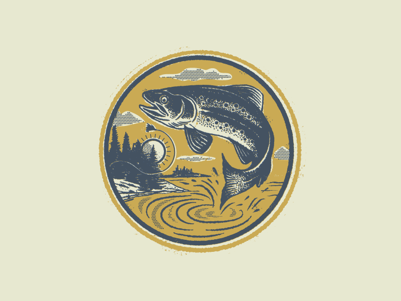 Trout Badge by Matt Carlson on Dribbble