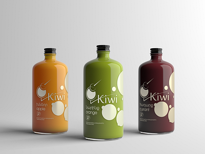 Kiwi branding design flat juice juice logo label label design logo minimal packaging vector