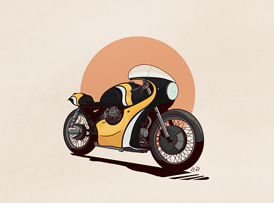 Bike Illustration | 3 bike biker cafe racer custom drawing illustration motorbike motorcycle procreate procreateapp