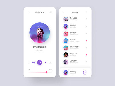 Music Player by Maria on Dribbble