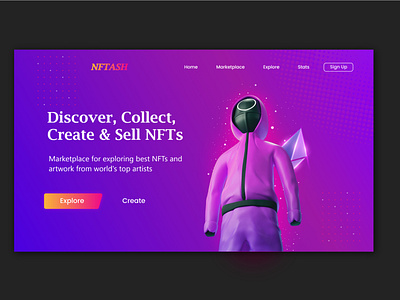 NFT header UI