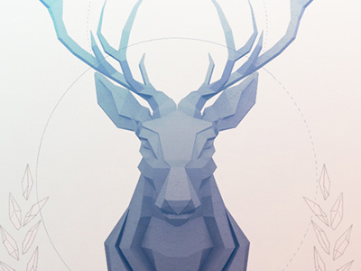 Faune - Deer deer faune geometric illustration