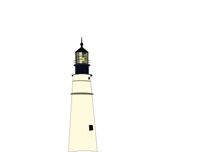 my city's lighthouse drawing illustration vector