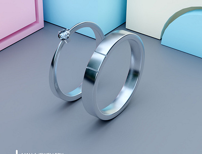 Ring band 3d render 3d