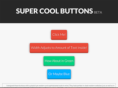 Super Cool Buttons buttons css free freebie web