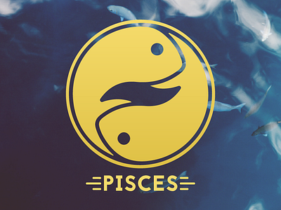 PISCES Logo branding edm fish logo music pisces startup