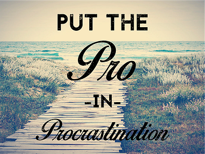 Procrastination beach illustrator lazy photoshop pro procrastination