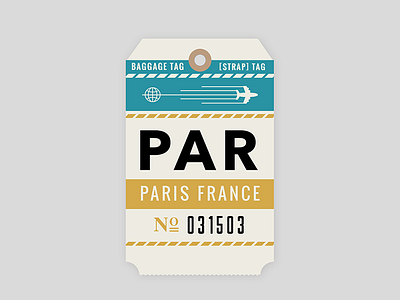Ticket to Paris airplane baggage europe france paris tag ticket trip vacation