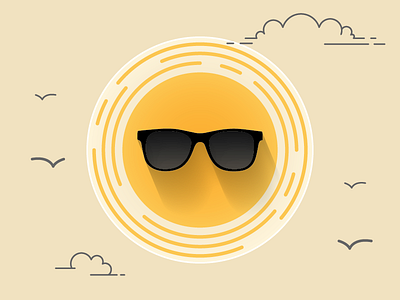 Summer Shades clouds illustration playoff summer sun sunglasses