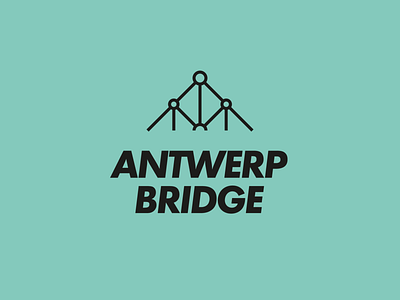 Antwerp Bridge Logo a antwerp architecture belgium branding bridge bridge logo bridges design drawbridge graphic design letter a logo logo design minimal port water