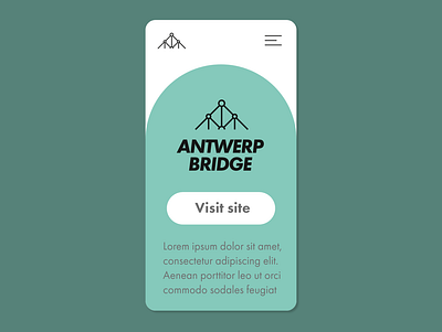 Antwerp Bridge - UX/UI architecture branding bridge design design process graphic design logo logo design minimal mobile mobile design ui ux