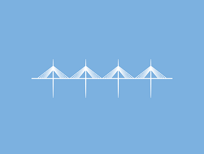 Viaduct Construction architecture branding bridge design design process france graphic design logo logo design millau minimal minimalism sketch sky viaduct