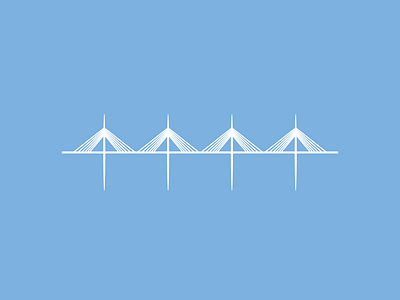 Viaduct Construction architecture branding bridge design design process france graphic design logo logo design millau minimal minimalism sketch sky viaduct