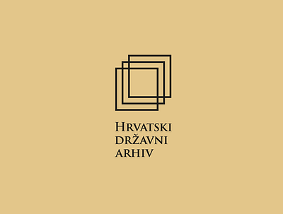 Croatian State Archive architecture archive branding design folder geometric graphic design logo logo design minimal paper sketch square state archive