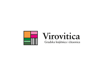 Virovitica Library Logo books branding croatia design graphic design library logo logo design minimal
