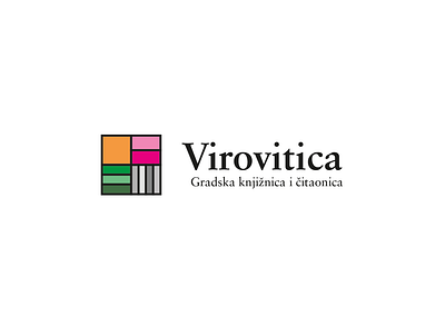 Virovitica Library Logo books branding croatia design graphic design library logo logo design minimal