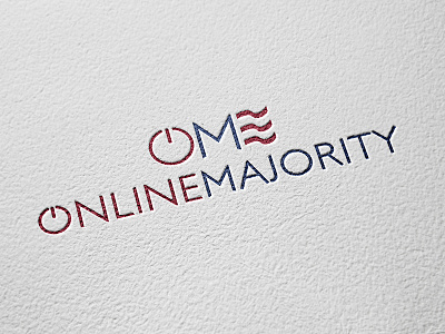 Online Majority Logo graphic design illustration logo logo design logomark typography