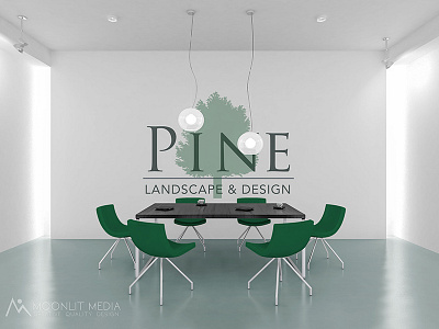 Pine Landscape & Design Logo graphic design illustration logo logo design logomark typography