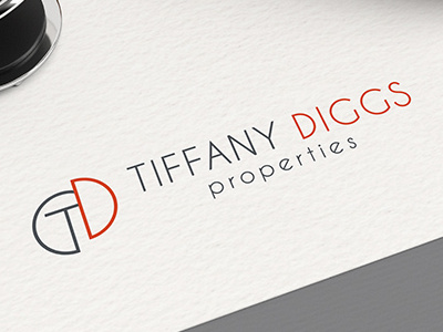 Tiffany Diggs Properties Logo graphic design illustration logo logo design logomark typography