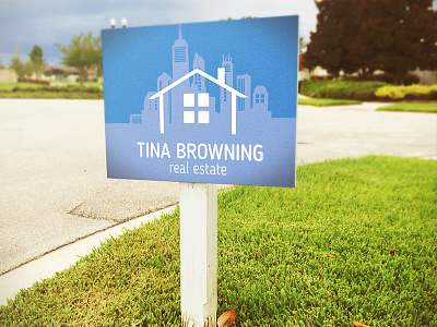 Tina Browning Real Estate Logo graphic design illustration logo logo design logomark typography