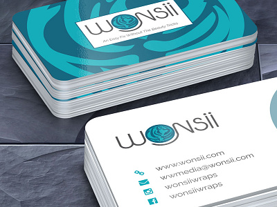 Wonsii Business Cards brand identity branding business cards commercial printer creative creative agency design studio graphics illustrator logo design print design typography