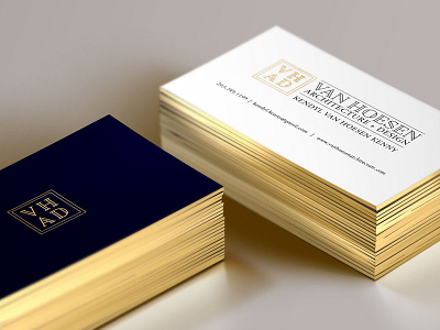 Van Hoesen Architecture + Design Business Cards brand identity branding business cards commercial printer creative creative agency design studio graphics illustrator logo design print design typography